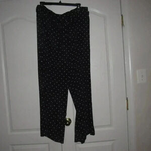 NWT TORRID Black Dot Weave Wide Leg Belted Pants Size 16